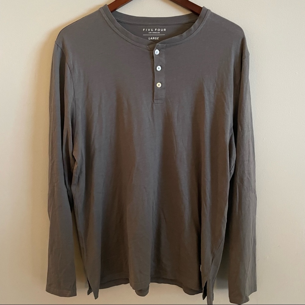 Five Four light gray longsleeve henley, men’s L